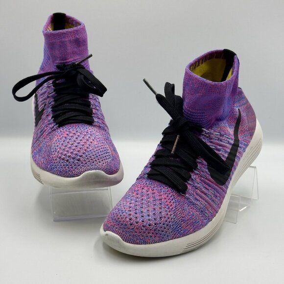 Nike LunarEpic Flyknit Womens 6 Purple Lightweight Running Gym Shoes - Picture 1 of 15